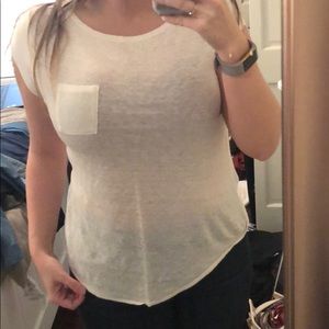 100% linen pocket tee